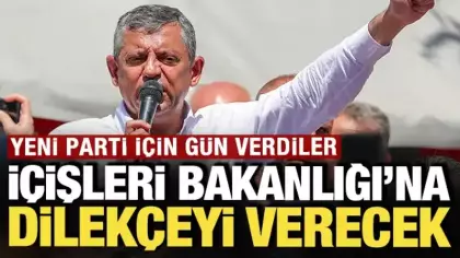 İçişleri Bakanlığı'na dilekçeyi sunacak: Yeni parti için gün verdiler