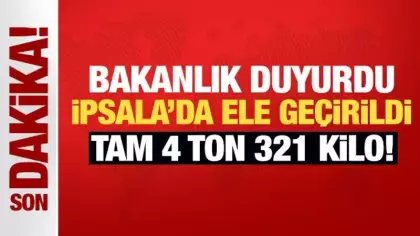 İpsala Gümrük Kapısında ele geçirildi: 4 ton 321 kilo uyuşturucu madde ele geçirildi