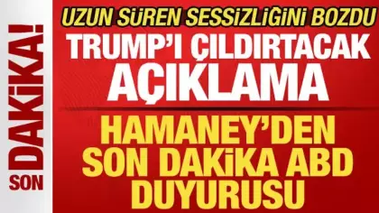 İran lideri Hamaney'den son dakika ABD duyurusu! Trump'ı çıldırtacak açıklama