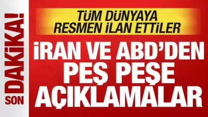 İran ve ABD'den peş peşe açıklamalar! Tüm dünyaya ilan ettiler! Anlaşma imzalandı