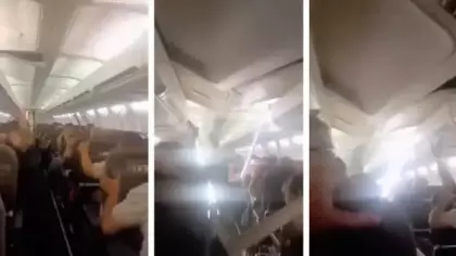 İran'da korku dolu anlar: Boeing 737 acil iniş yaptı, tavan panelleri çöktü