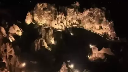 Kapadokya’da gece mesaisi: Tarih gün batımından sonra da ışıldayacak!