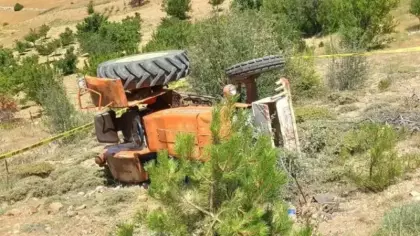 Karaman'da traktör devrildi: 1 ölü
