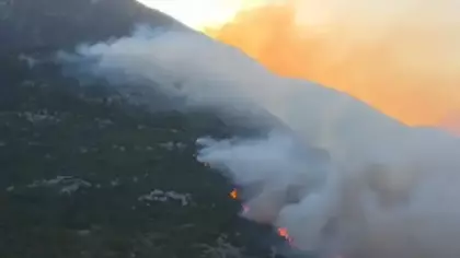 Kaş'ta orman yangını! Havadan ve karadan müdahale ediliyor