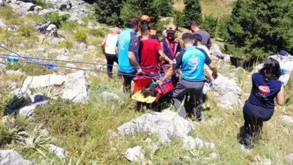 Kekik toplamaya çıktı, kayalıklardan düştü