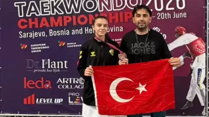 Konya Büyükşehir Belediyesporlu Emine Rana Adıgüzel Avrupa üçüncüsü oldu