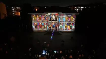 Konya'da nefes kesen gece! Mapping ve drone gösterisi büyüledi