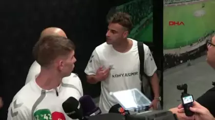 Konyasporlu futbolcu Deniz Türüç, TFF Temsilcisiyle tartıştı