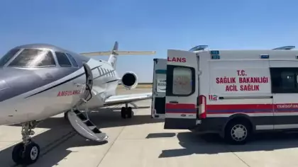 Mardin'de ambulans uçak 14 günlük bebek için havalandı