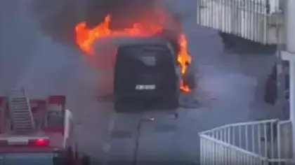 Mecidiyeköy’de araç yangını