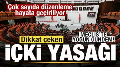 Meclis'te yoğun gündem! Çok sayıda düzenleme yer alıyor! Dikkat çeken içki yasağı