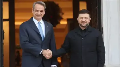Miçotakis ve Zelenskiy, Brüksel'de görüştü
