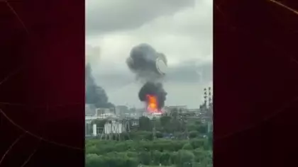 Moskova'da petrol tesisine İHA saldırısı: Dev tankın kapağı havaya uçtu!