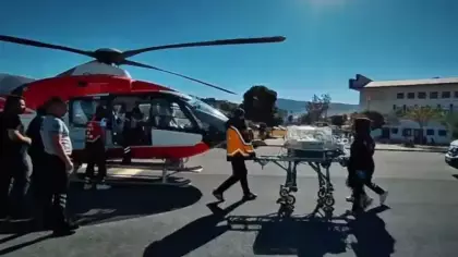 Muhammed bebek, hava ambulansıyla Malatya’ya sevk edildi