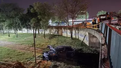 Navigasyon yanlış yolu gösterdi, dereye uçtu