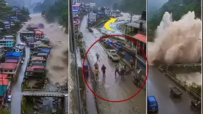 Nepal'deki sel felaketinin yeni görüntüleri izleyenleri korkuttu