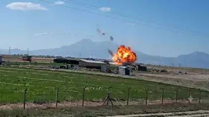 Niğde'de havai fişek fabrikasındaki patlama güvenlik kamerasında
