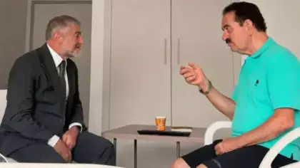 Nureddin Nebati, İbrahim Tatlıses'i ziyaret etti