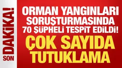 Orman yangınları soruşturmasında 70 şüpheli tespit edildi! Çok sayıda tutuklama