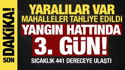 Orman yangınlarında 3. gün! Mahalleler tahliye edildi, yaralılar var!