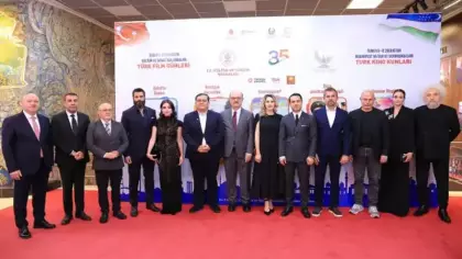 Özbekistan'da Türk sineması rüzgarı esti! Taşkent'te Türk sanatçılara yoğun ilgi