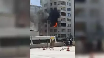 Şanlıurfa’da 8 katlı binada yangın: Bina sakinleri tahliye edildi