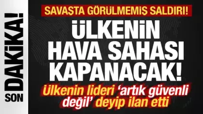 Savaşta görülmemiş saldırı! Ülkenin lideri resmen ilan etti: Hava sahası kapanacak!