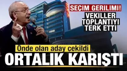 Seçim gerilimi! Önde olan aday çekildi! Ortalık karıştı! Vekiller salonu terk etti