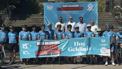 Şehit Ömer Halisdemir Bisiklet Turu sporcuları Afyonkarahisar'a ulaştı