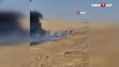 Seyir halindeki tır alev aldı