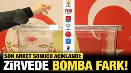 Son anket sonucu açıklandı: Zirvede bomba fark