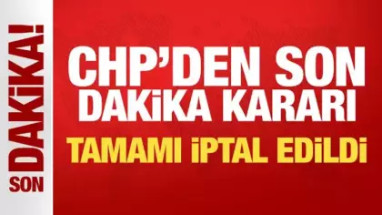 Son Dakika: CHP'den ihraçların tamamı iptal edildi