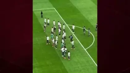 Son dakika golüyle elenen Japon futbolcular taraftarların önünde eğilerek özür diledi
