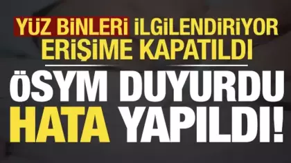 Son dakika: Yüzbinlerce öğretmen adayını ilgilendiriyor! ÖSYM duyurdu, hata yapıldı...
