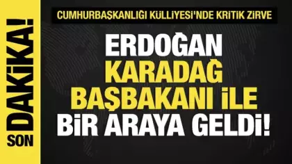 Son dakika...Cumhurbaşkanı Erdoğan, Karadağ Başbakanı Spajic'i kabul etti