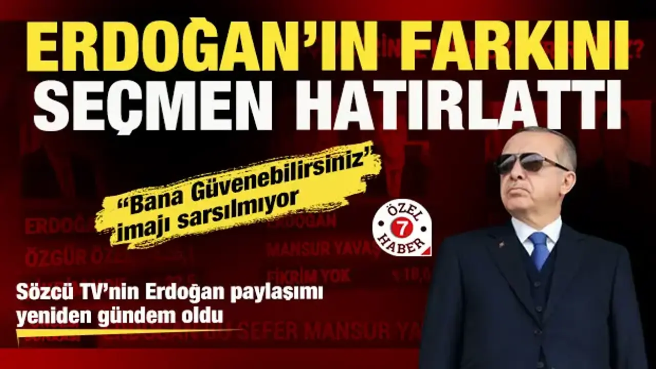 Sözcü TV ekranlarında dev itiraf: Erdoğan Yavaş İmamoğlu ve Özel’e fark attı