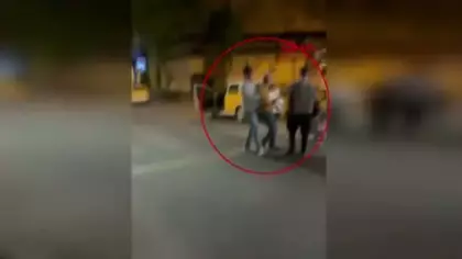 Taksicilerin durak anlaşmazlığı kavgası kamerada