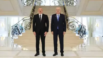 TBMM Başkanı Kurtulmuş, Aliyev tarafından kabul edildi