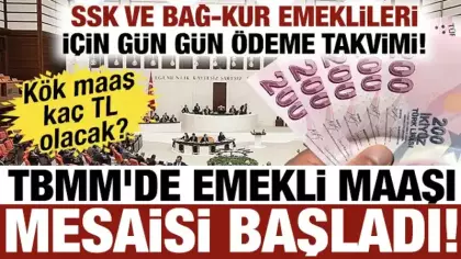 TBMM'de emekli maaşı mesaisi başladı! Kök maaş kaç TL olacak?