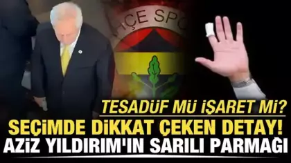 Tesadüf mü işaret mi? Seçim sonrası dikkat çeken detay: Aziz Yıldırım'ın sarılı parmağı