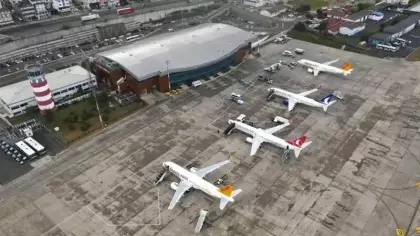Trabzon Havalimanı'nda günlük uçak trafiği rekoru kırıldı