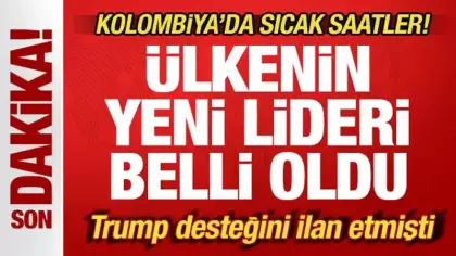 Trump desteğini ilan etmişti: Ülkenin yeni lideri belli oldu! Kolombiya'da sıcak saatler