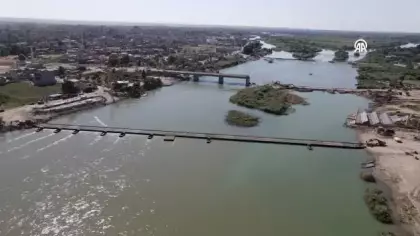 TSK, Suriye'de 240 metre uzunluğunda yüzer köprü kurdu