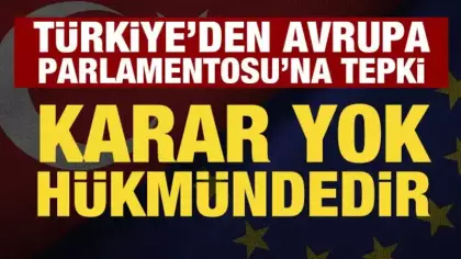 Türkiye'den Avrupa Parlamentosu'na tepki: 