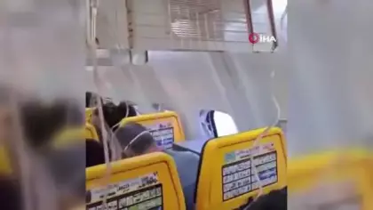 Uçakta dehşet! Pencere koptu, dışarı çekilen yolcu bacağından tutarak kurtarıldı