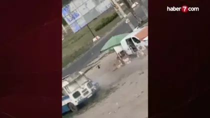 Ukrayna'da sokak satıcısına dronlu saldırı! O anlar kamerada