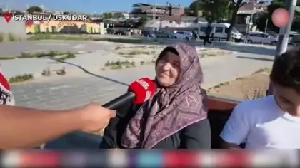 Üsküdar’da bir teyze sokak röportajında provokatör trole ders verdi: ‘Vatanın var mı?’