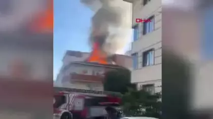 Yangın çıkan daire, kullanılamaz hale geldi