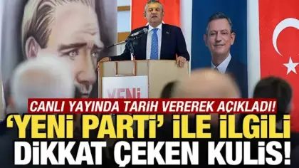 'Yeni Parti' ile ilgili dikkat çeken kulis bilgisi! Canlı yayında tarih vererek açıkladı