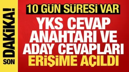 YKS 2026 cevap kağıtları ve aday cevapları erişime açıldı